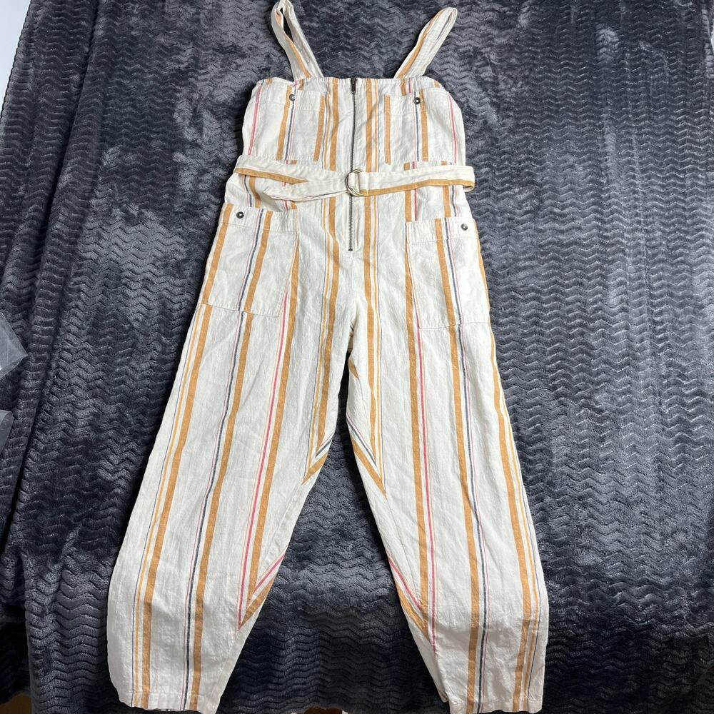 Women's Billabong Light The Night Jumpsuit Sleeveless Striped Size Small
